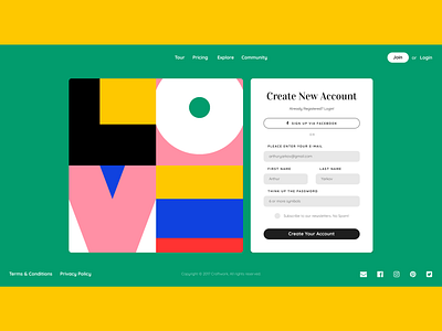 Create New Account create account figmadesign login page mobile app design new account sign in user experience design user interface design webdesign webpagedesign website design