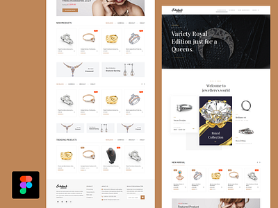 Jewellery eCommerce Template UI Design figmadesign jewellery shop user experience design user interface design web design website website design