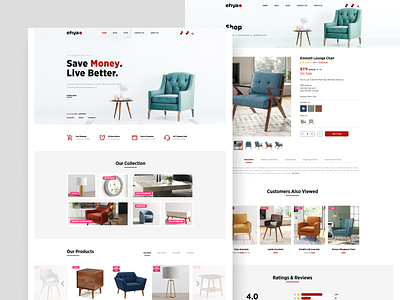 Modern furniture website UI ecommerce design ecommerce shop figmadesign furniture app furniture website modern chair user interface design website design website ui design