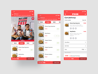 Food App clean ui food app design food app ui ios app development mobile app design pizza app user experience design user interface design