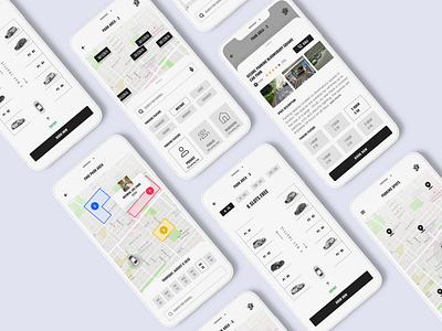 Car Parking Application clean design ios app development minimum mobile app design ui design ui kit design user interface design