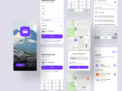 Car Booking Mobile App app design design figma figmadesign ios app development mobile app design user experience design user interface design