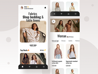 Women's Fashion store app Screen app design design ecommerce mobile app figma figmadesign ios app development mobile app design user experience design user interface design