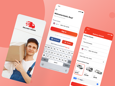 Package delivery service app figma design ios app mobile app package delivery uiux