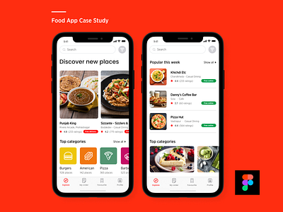 Food Delivery App figmadesign food app ui food delivery food delivery app food ordering app free mockup free mockups freebies ios app mobile app design restaurant app ui design