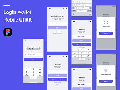 Login Wallet Mobile UI Kit