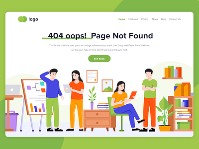 404 oops! Page Not Found 404 error 404 error page 404page app designer figma figmadesign human body illustration illustration art illustrations illustrator oops plant ui design user experience design user interface design web illustration webpage design website