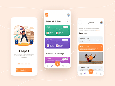 fitness app app app design fitness orange