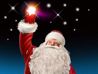 Santa advertising christmas creative idea print