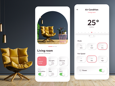 Smart Home App UI appdesign behance clean dribble homekit smarthome uidesigner uiuxsupply