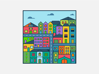 City Colors 100 days challenge 100 days challenge illustrator adobe illustrator dayli design flat illustration illustrator vector vectorart