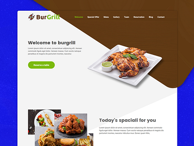 Burgrill - HTML5 Restaurant Website Template restaurant restaurant branding template design ui ux ux ui