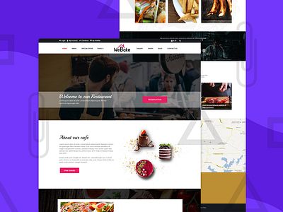 WeBake – Bakery and Pastry Shop Website Template bakery design html css pastry shop restaurant restaurant branding template design ui ux ux ui website