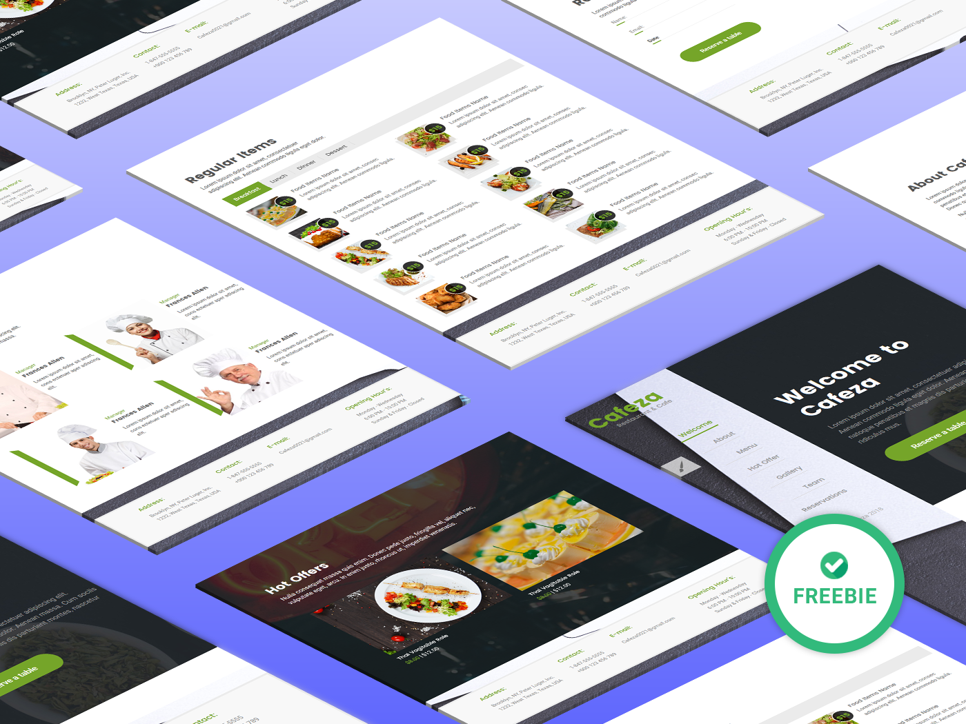 Free Restaurant and Cafe Website (PSD+HTML5) Template by Restaurants ...