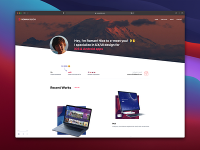 My new portfolio website app ios mobile personal portfolio portfolio site portfolio website seattle ui uiux ux uxui web website
