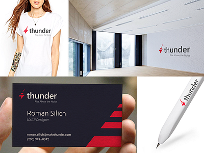 Thunder Logo businesscard identity logo logotype