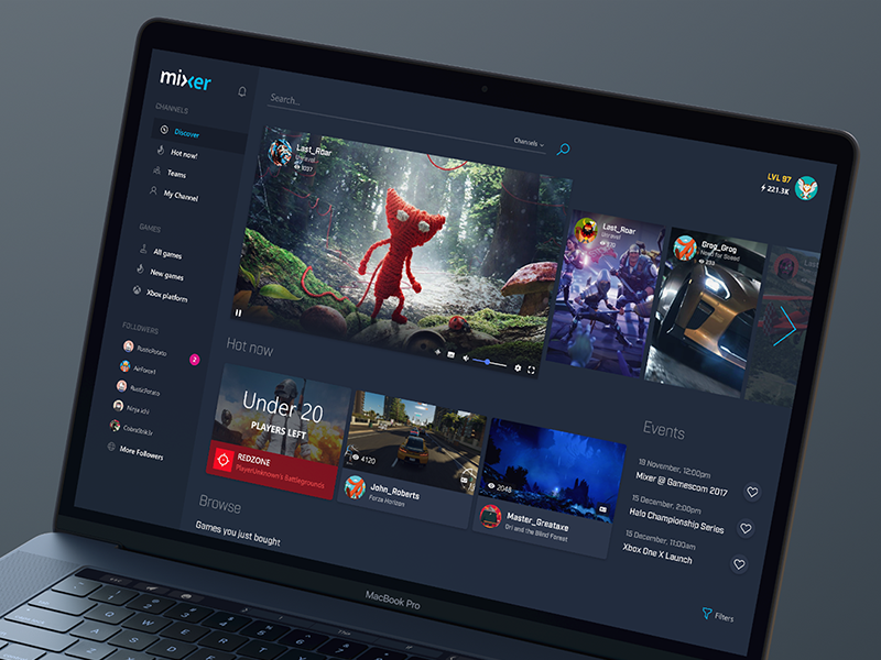 Mixer website by Roman Silich on Dribbble