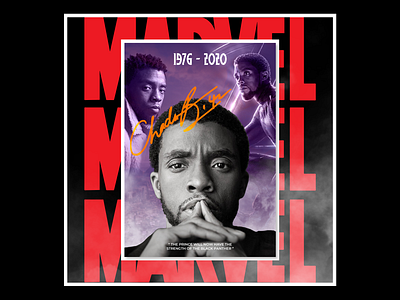 TRIBUTE POSTER DESIGN FOR - CHADWICK AARON BOSEMAN design designposter graphic design graphicdesign photoshop poster poster art poster design social media design socialmedia socialmediapost