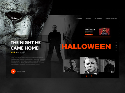 UI/UX Design for Flicker Movie Website