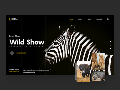 UI/UX Landing Page Design for National Geographics adobe animals design figma figmadesign graphicdesign landing page design landingpage ui ui design uidesign uiux ux ux design uxdesign uxui web design webdesign website website design