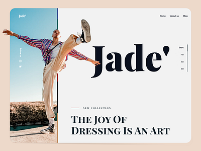 Website landing page UI/UX Design for Jade company