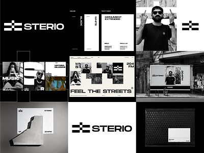 STERIO LOGO/BRANDING DESIGN abstract adobe brand brand identity branding design graphic design icon identity lines logo logotype mark minimal radio simple street symbol ui web design