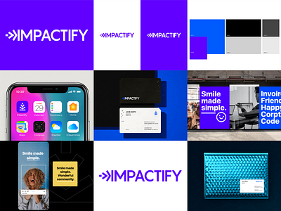 IMPACTIFY LOGO/BRANDING DESIGN abstract adobe brand brand design brand identity branding clever corporate design graphic design identity illustration leaves logo mark minimal simple symbol technology ui