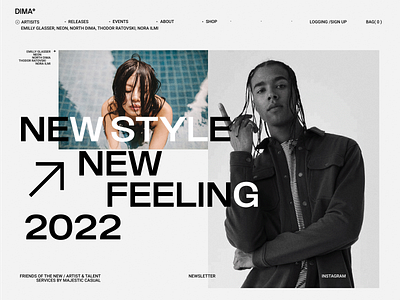 UI/UX WEBSITE DESIGN FOR DIMA abstract adobe branding fashion fashion website graphic design homepage landing page logo minimal street streetwear ui ui design ux web design webdesign website website design xd design