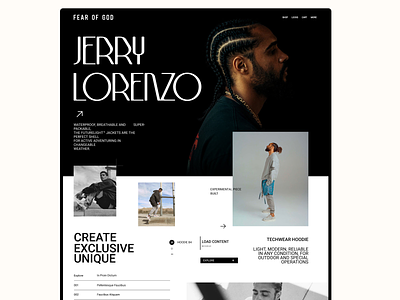 FEAR OF GOD UI/UX DESIGN abstract adobe brand design brand identity branding clothes fashion graphic design homepage landing page design landingpage landingpagedesign minimal ui ui design ux ux design web design website design websitedesign