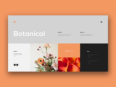 Botanical art direction botanical clean design floral flowers modern typography ui ux web webdesign