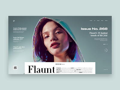 Flaunt art direction branding clean design flaunt identity magazine typography ui ux web webdesign
