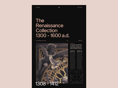 V&A - The Renaissance Collection art direction clean concept design print renaissance the renaissance collection typography ui ux vna web webdesign