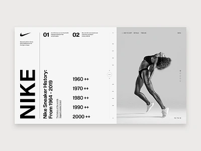 Nike - Timeline art direction branding clean design nike nike air max timeline typography ui ux web webdesign