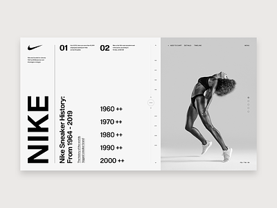 Nike - Timeline art direction branding clean design nike nike air max timeline typography ui ux web webdesign