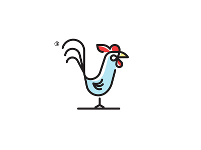 Rooster art branding design draw flat art icon illustration logo sketch vector