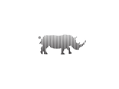 Rhino branding design draw flat art icon illustration logo sketch typography vector