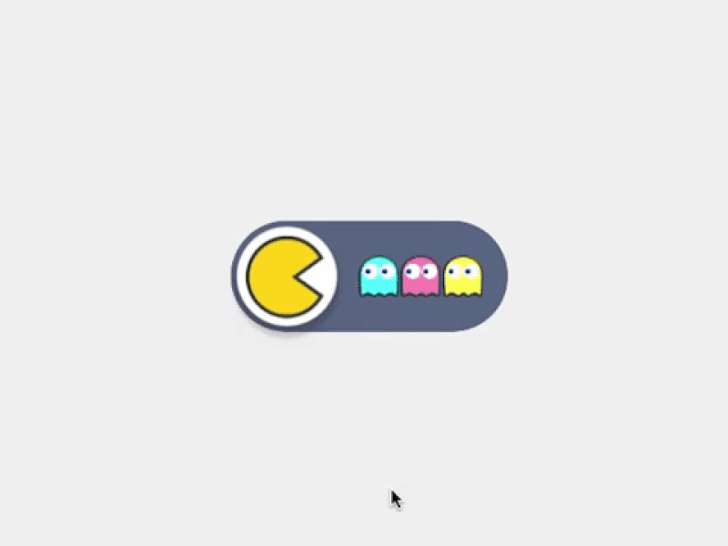 Toggle Pacman animapp animation app design illustration sketch sketch app ui vector web website