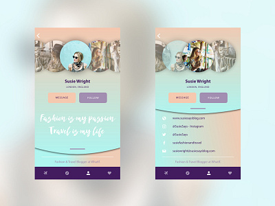 Profile Card design adobe app mobile ui unsplash