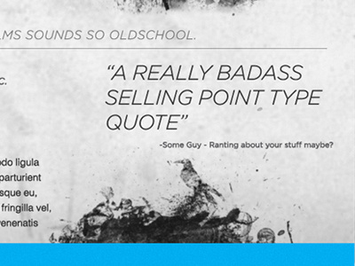 Quote Section blue cyan dark gotham grunge quote