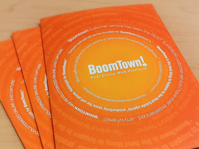 Brochure-age boomtown brochure design orange printed quotes