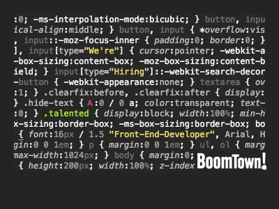 We're Hiring boomtownroi developer hiring jobs web