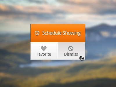 Schedule - Refinements buttons interface ui