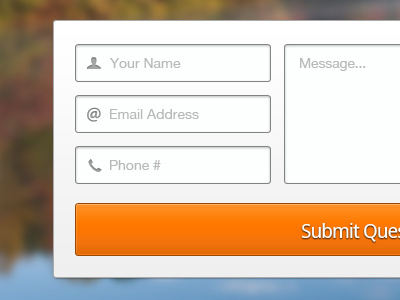 Submit - Refined button fields form orange ui