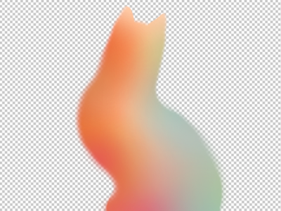 Rainbow Cat cat gradient illustration