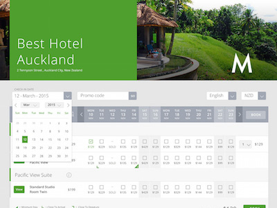 Hotel booking calendar