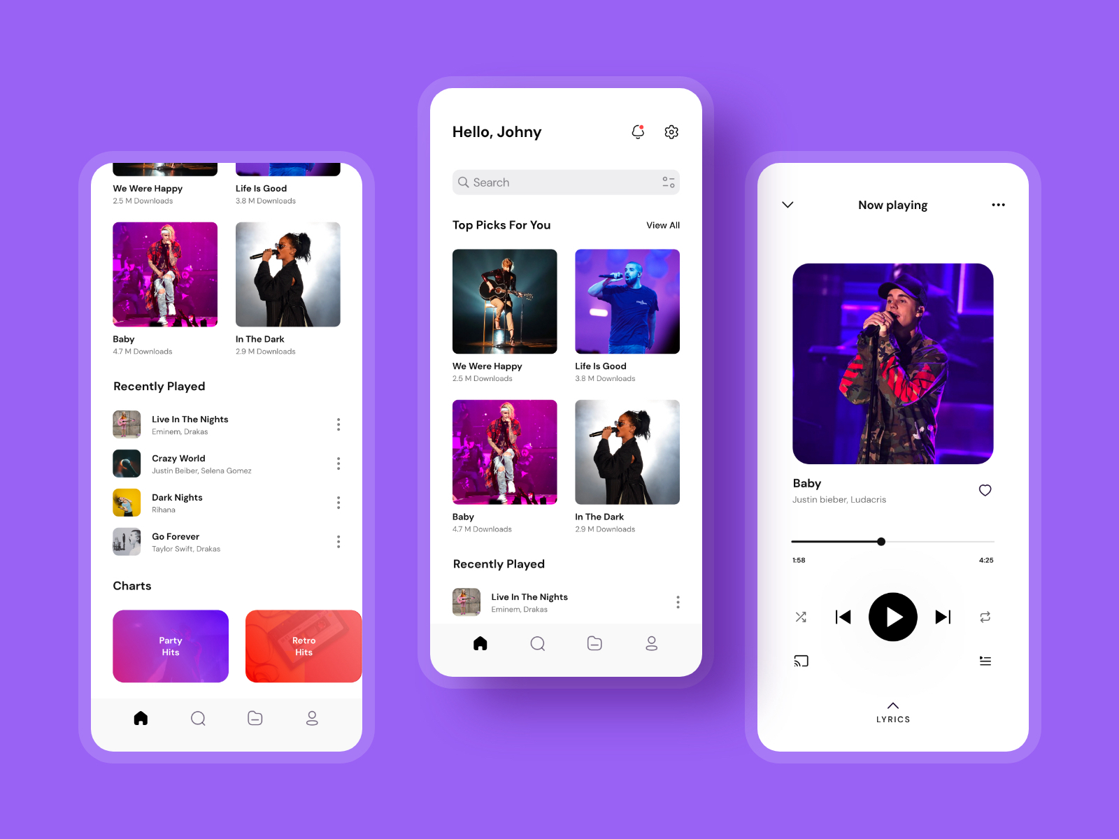 Music App UI by Mohamed Ishaq on Dribbble