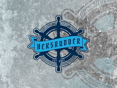 HEKSRUDDER Logo Concept logo marine ocean oceanography sea ship steering wheel