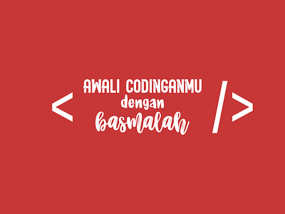 Start Your Code With Basmalah design logo typogaphy vector