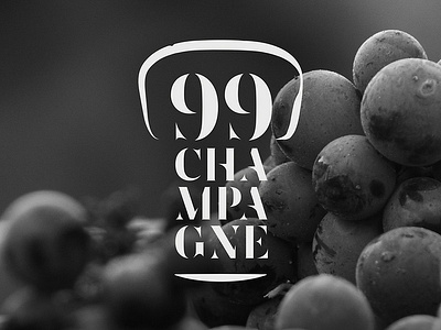 99 Champagne Logo restyle branding design