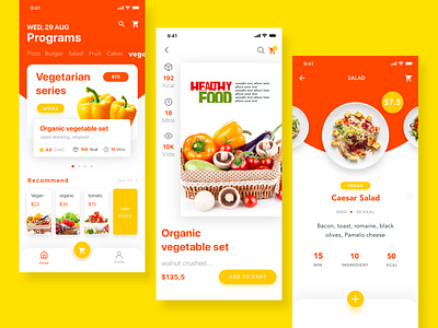 Fast food order & delivery app design ui